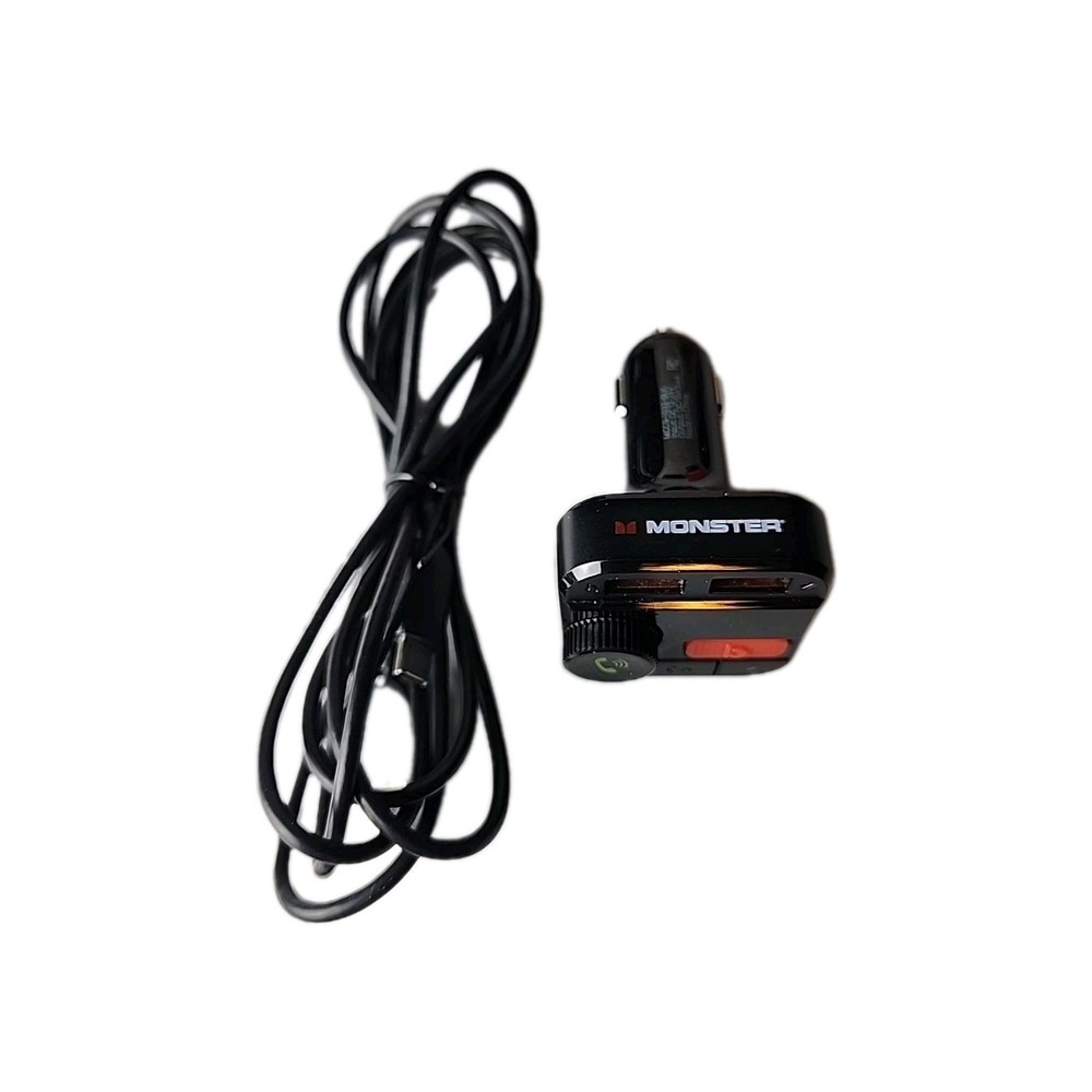 Monster Bluetooth FM Transmitter with 3.4 Amp USB Charging Ports Voice Assistant