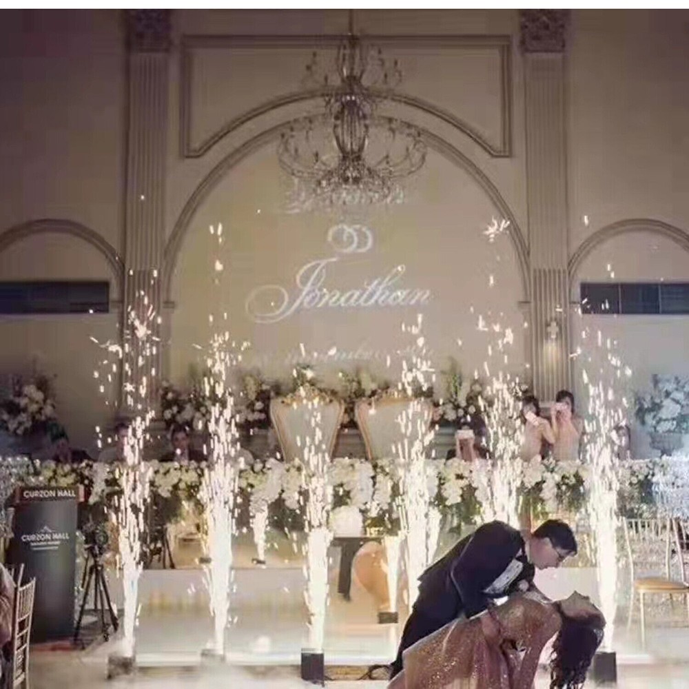 2Pcs Cold Spark Machine 700W DMX Stage Firework DJ Party Effect Machine w/ Case