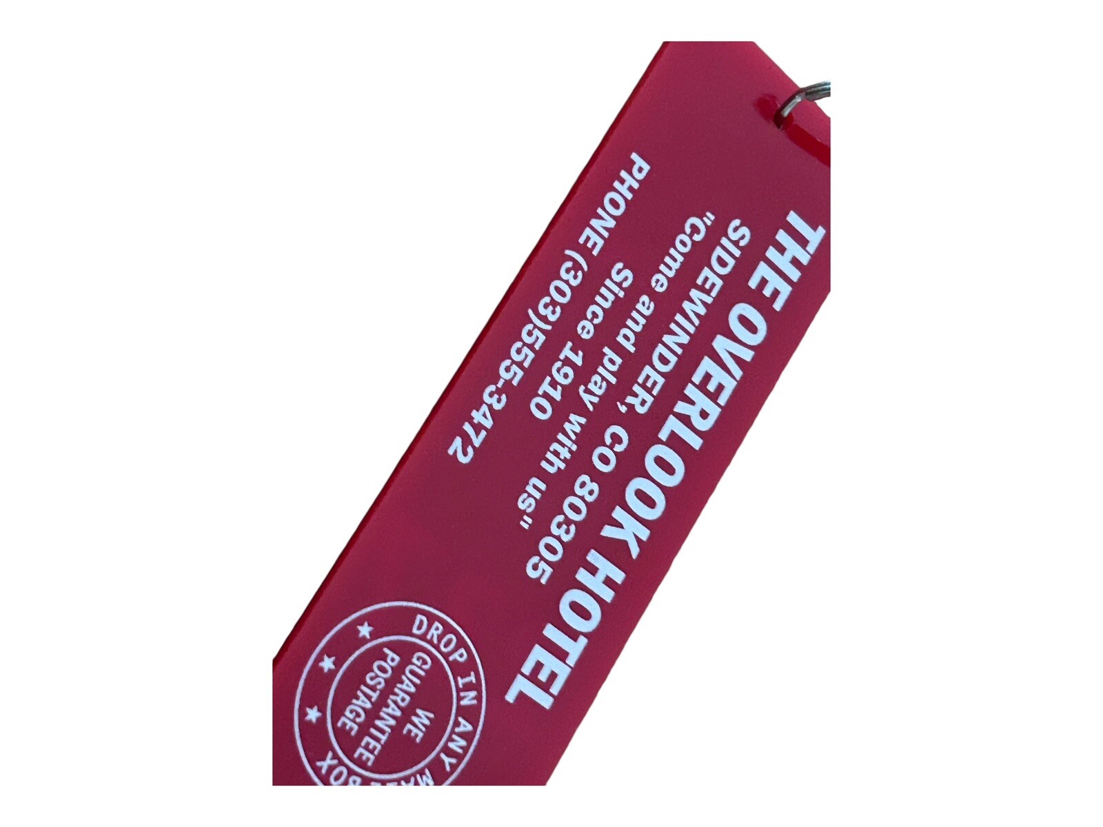 Prop accurate THE SHINING inspired OVERLOOK hotel ROOM 237 key tag