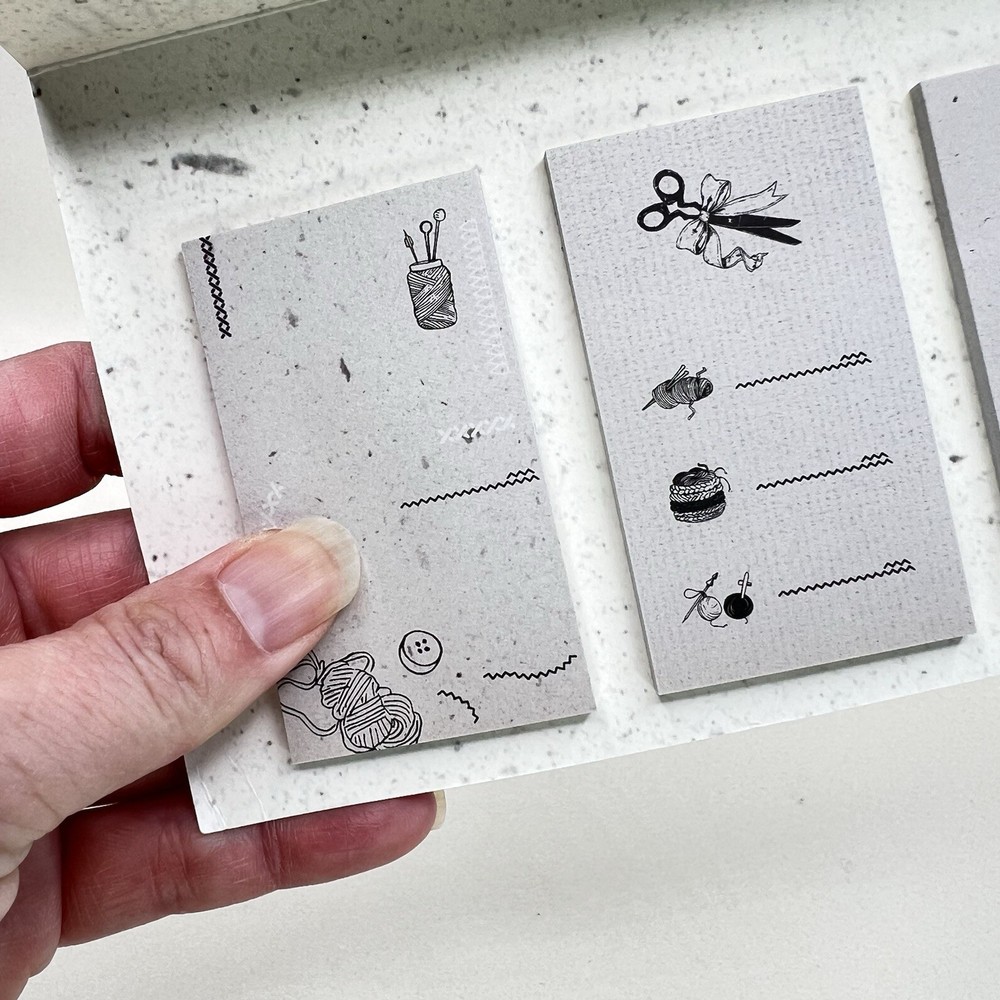 Sewing Sticky Note Memo Pads Scrapbooking
