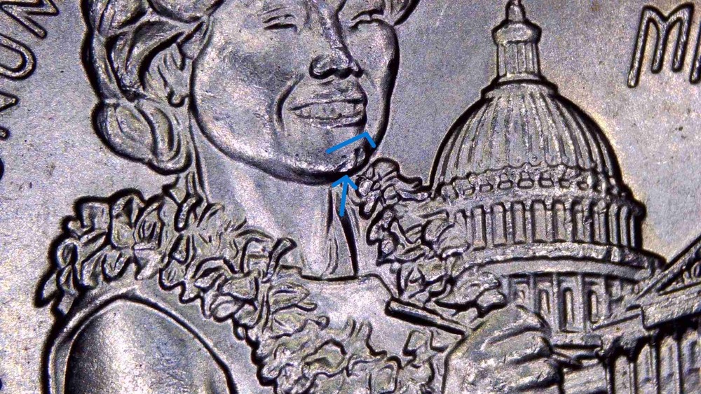 2024 P Patsy Takemoto Mink Off Center & Die Chip Error, Rare 2 Error Quarter