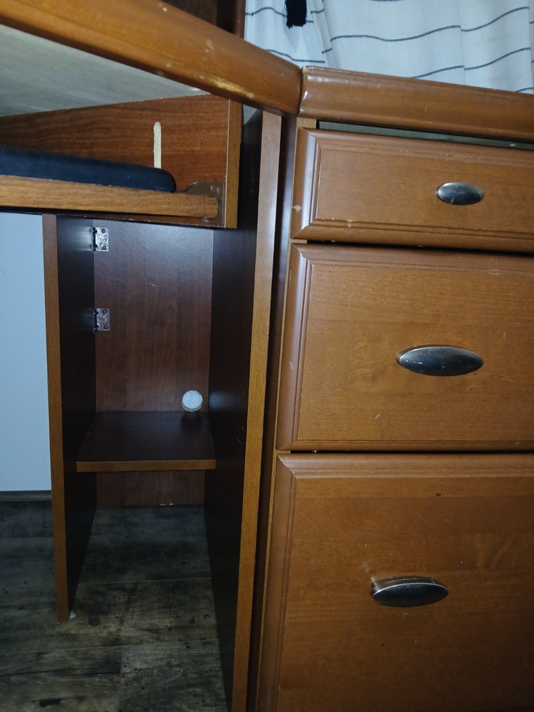 computer desk not sure brand color is brown