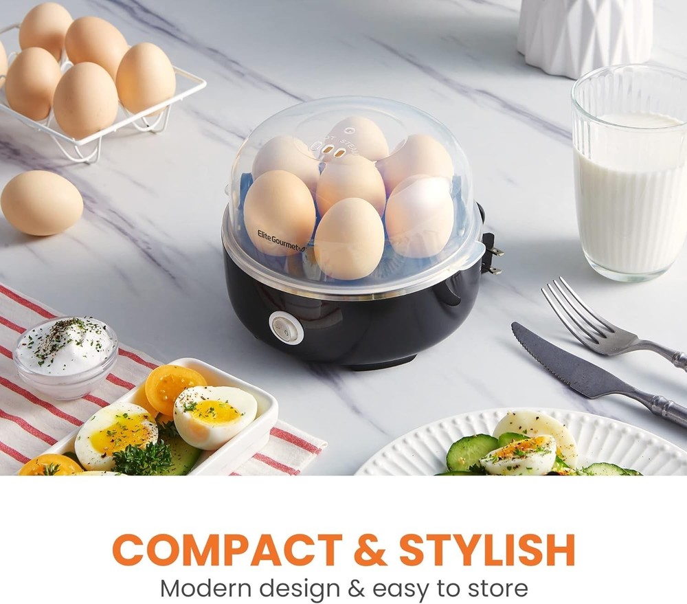 Easy Egg Cooker Electric 7-Egg Capacity, Soft, Medium, Hard-Boiled Egg Cooker...