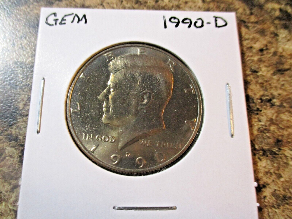 1990-D KENNEDY HALF DOLLAR GEM