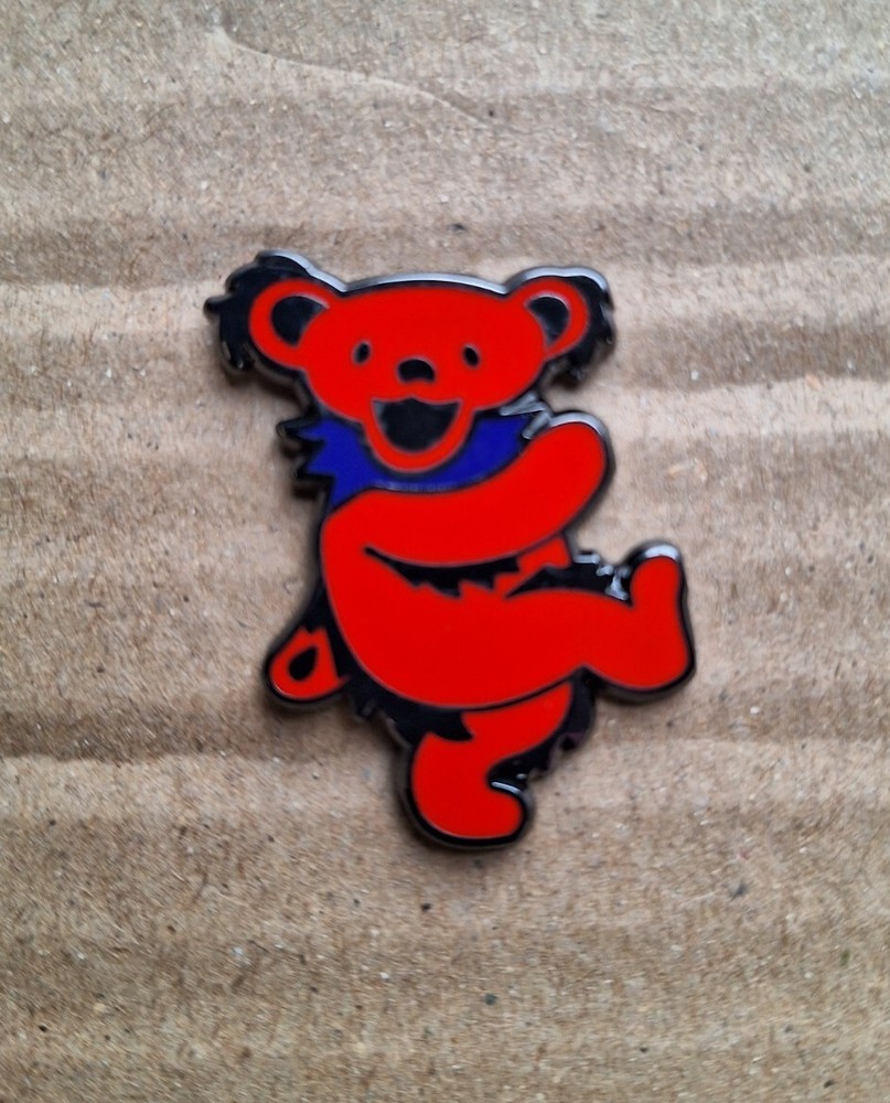 Red Bear Hat Pin Grateful Dancing Dead Bears lepal pins