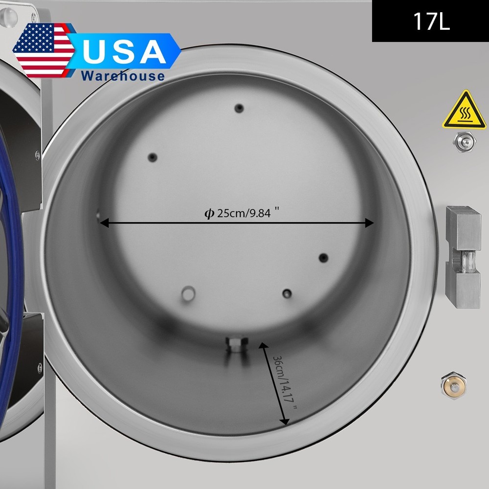 22L ClassB Dental Autoclave Steam Sterilizer Sterilization with Printer Function