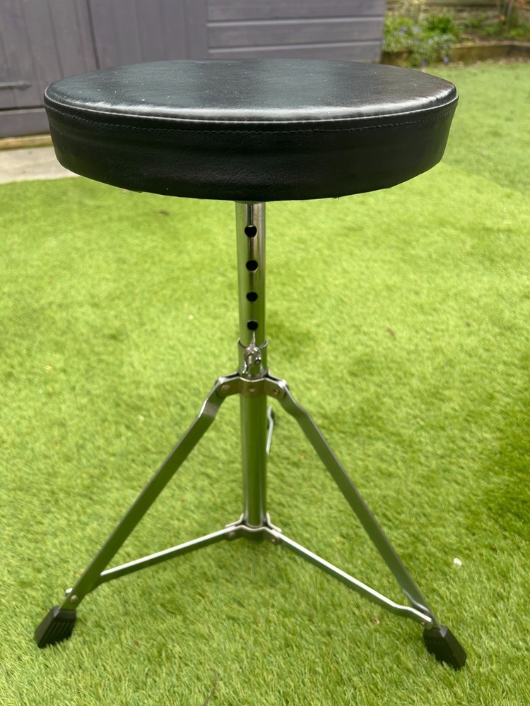 Drum Stool Throne / Height Adjustable / Double Braced / 11'' Padded Seat