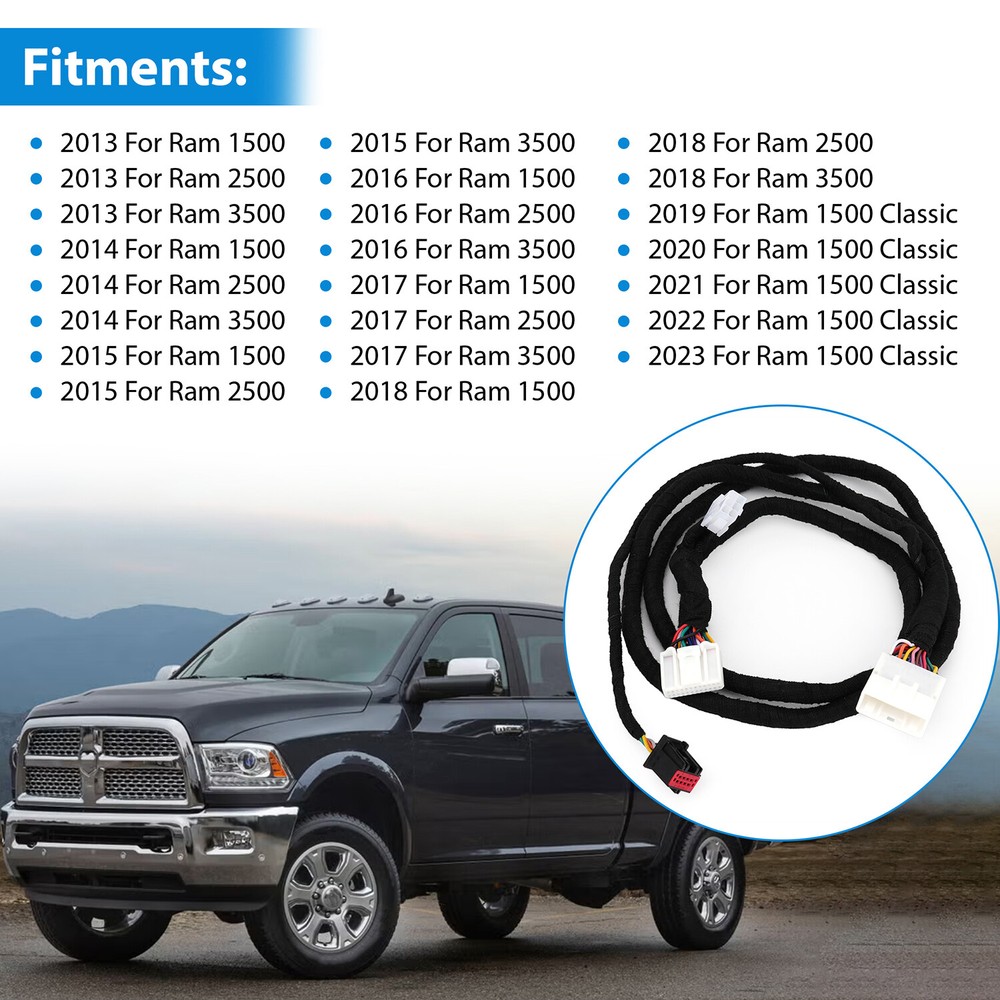 8.4" UConnect Upgrade Conversion Harness For Ram 1500 2500 7-Speed