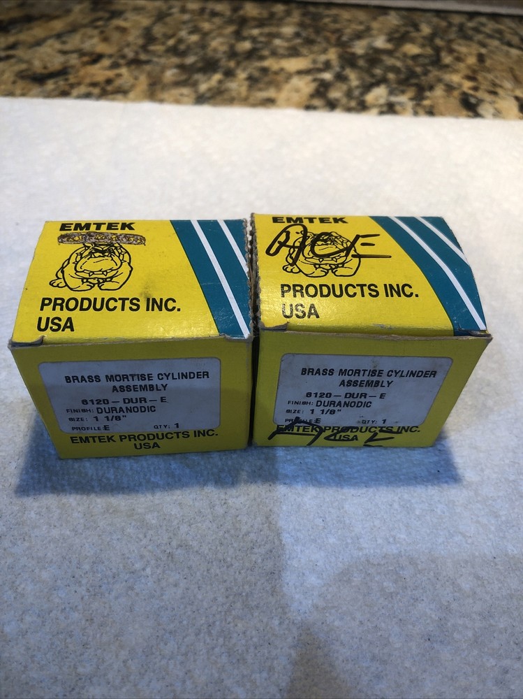 2 - EMTEK Brass Mortise Cylinder Locks