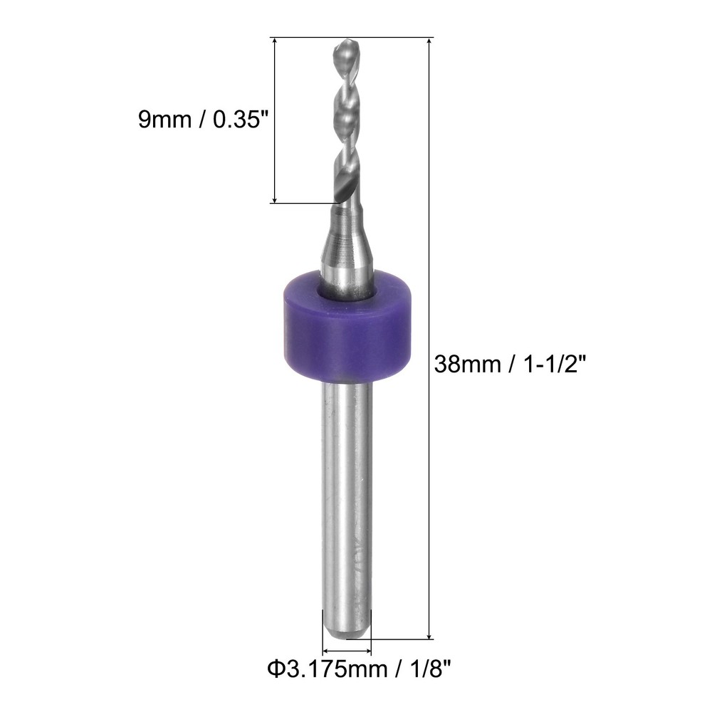 20Pcs 1.1-2.0mm Carbide CNC Engraving Circuit Board Micro PCB Drill Bits