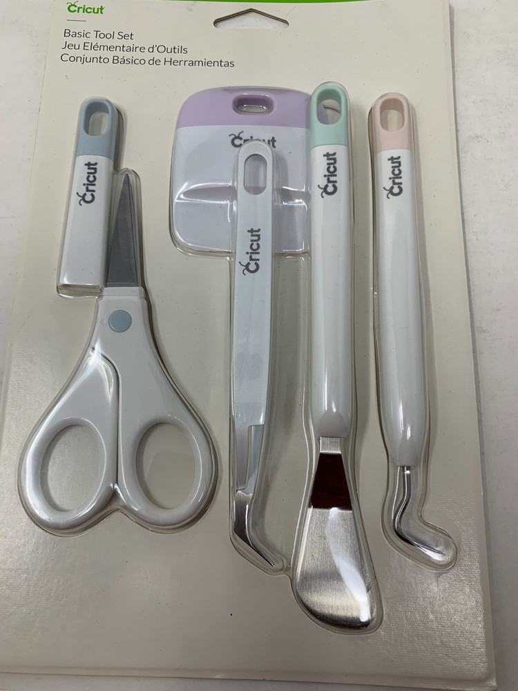 5 Pieces Cricut Basic Tool Set Spatula Weeder Scraper Scissors Tweezers