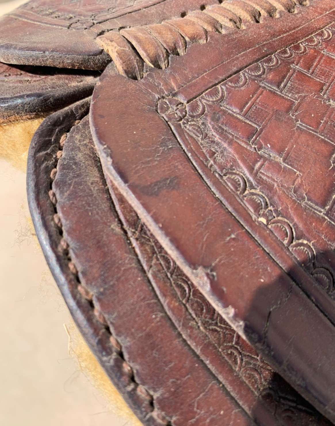 Gorgeous Maker Marked 13.5" Seat Vintage Western Saddle mw