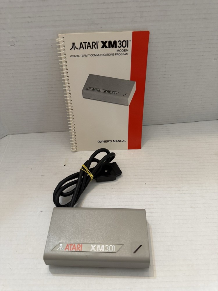 Vintage Atari XM301 Modem with Manual