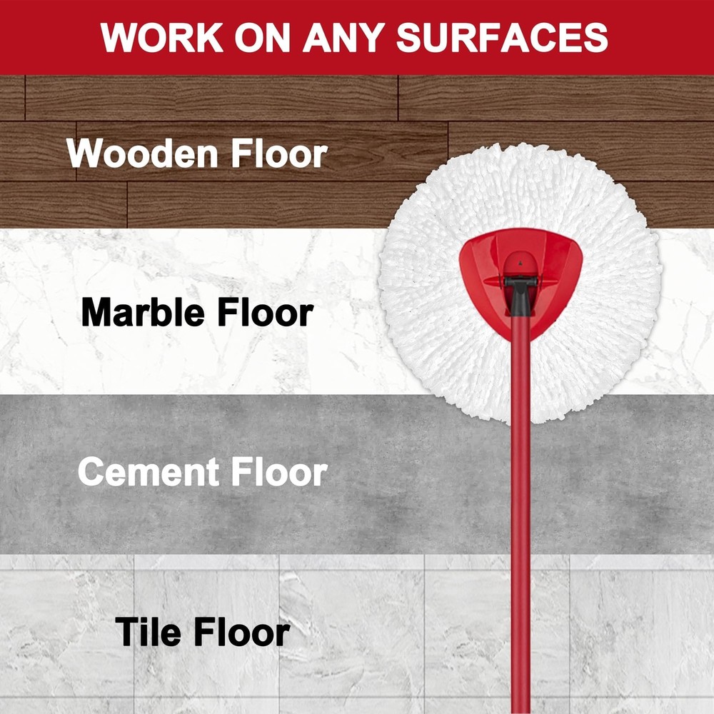 Mop Heads Replacement for O-Ceda Easy Wrin Spin Mop, Microfiber Spin Mop Refi...