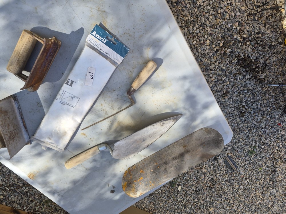 Masonry Tools And Notched Towels