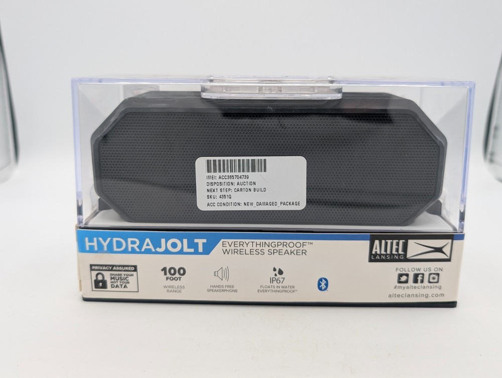 Altec Lansing HYDRAJOLT EVERTHINGPROOF Waterproof Wireless Bluetooth Speaker OB