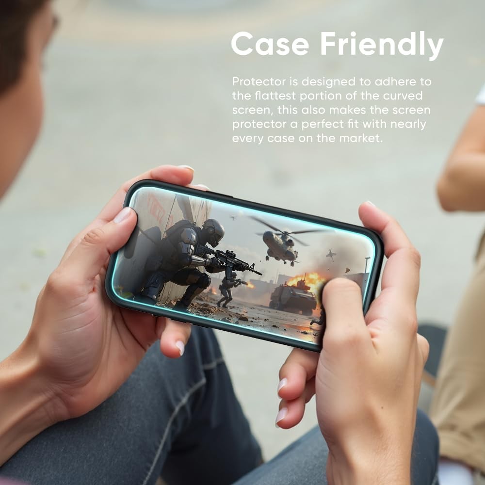 FLOLAB NanoArmour ONETIME 2 Pack for iPhone 17 Pro Screen Protector, Tempered...