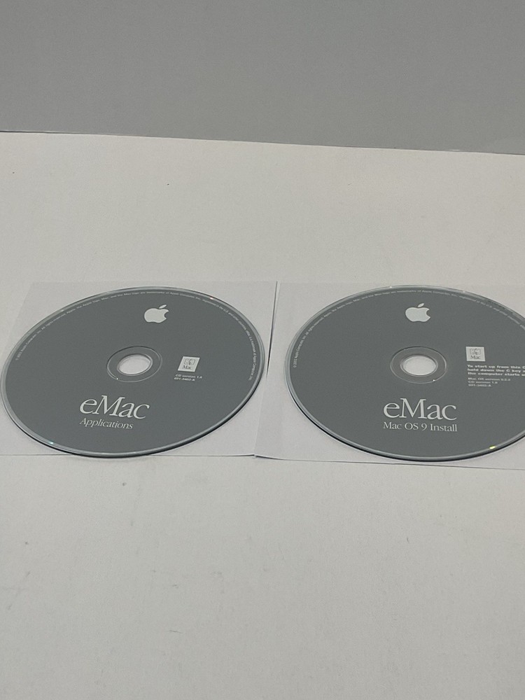 Apple Macintosh OS 9.2.2 eMac Install & Applications  (2002) OEM