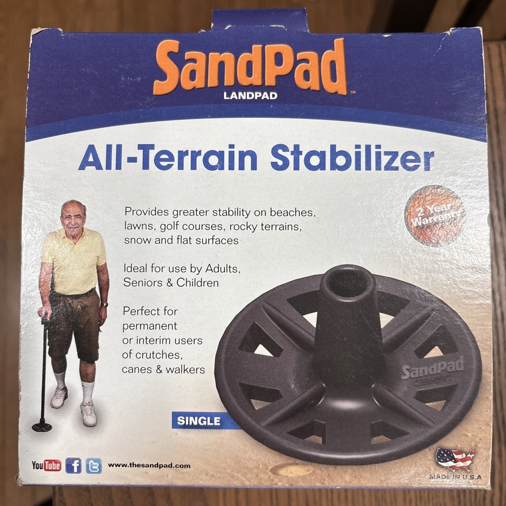 SandPad  All Terrain Stabilizer Cane Tip (Single Pack)
