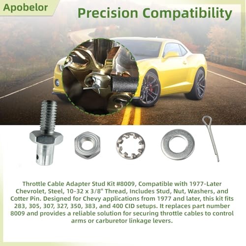 Upgraded Throttle Cable Adapter Stud Kit #8009 Compatible with 1977-later