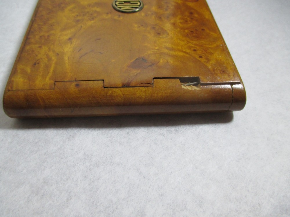 Art Deco Bird's Eye Maple Cigarette Case