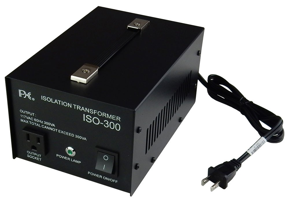 300VA,/Watts AC Isolation Transformer with Pass-Through Grounding,
