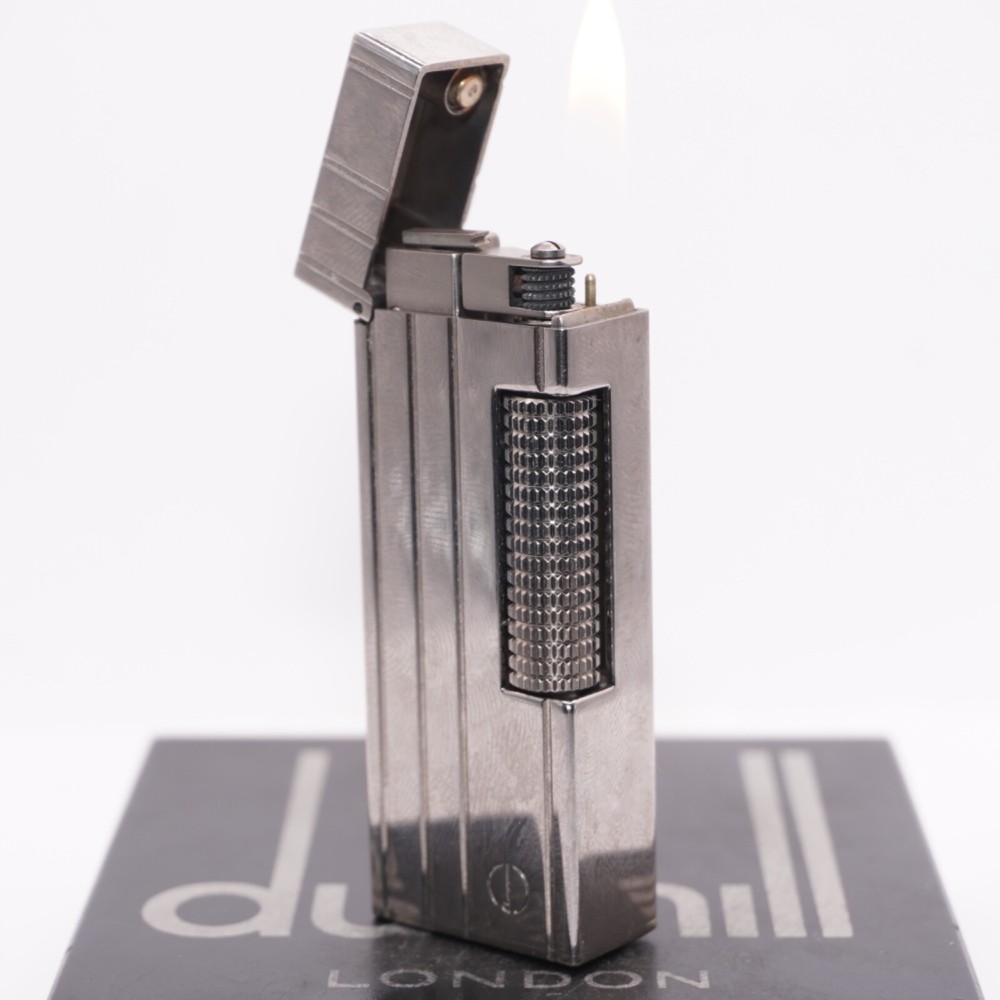 Dunhill Lighter Palladium 4 LINE Pattern_Ultrasonically cleaned _Working