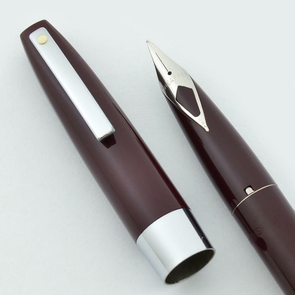 Sheaffer 330 Fountain Pen - Burgundy, Fine Short Diamond Nib (New Old Stock)