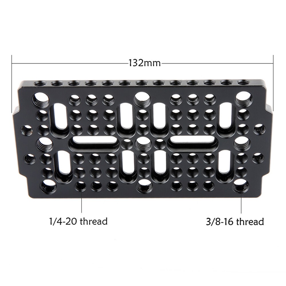 NICEYRIG Camera Cheese Plate Baseplate 1/4" for Blackmagic URSA Mini Railblocks