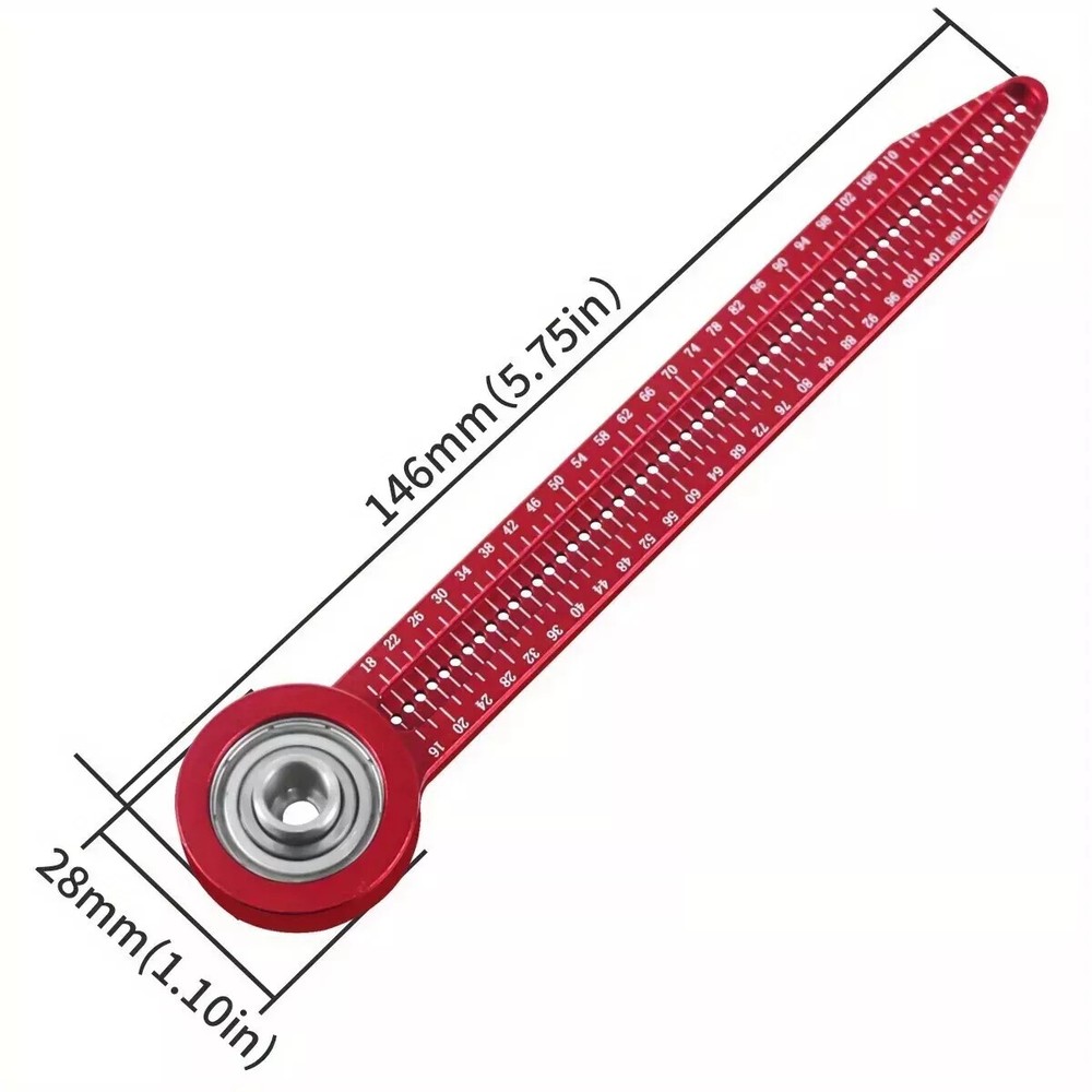 1PC Precision Marking Woodworking Scriber Compass Hole Ruler Measuring Tool