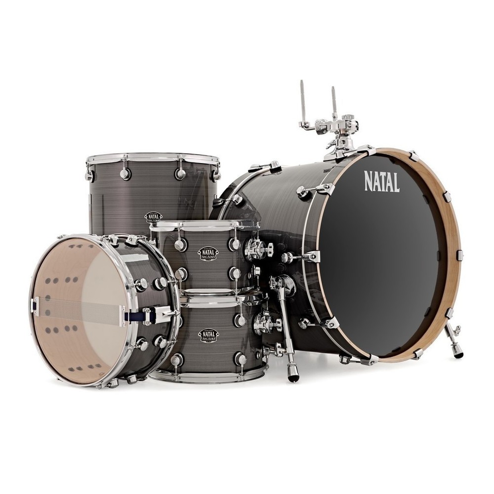 Natal Arcadia Birch KARB-F20-GST Drum Kit Shell Pack Grey Strata