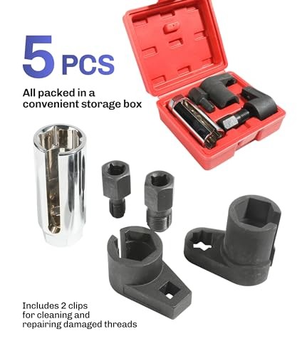 O2 Sensor Socket,Automotive Tool Oxygen Sensor Socket Set Wrench Remover Tool