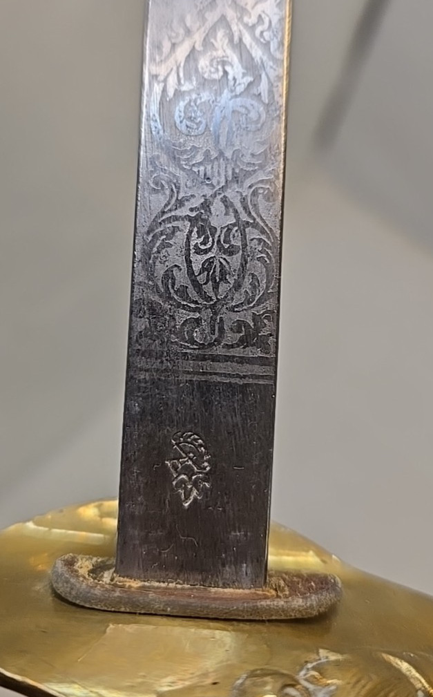 WWI M1889 German Wurttemberg Kinder Sabel Sword w/Scabbard - Etched - Kirschbaum