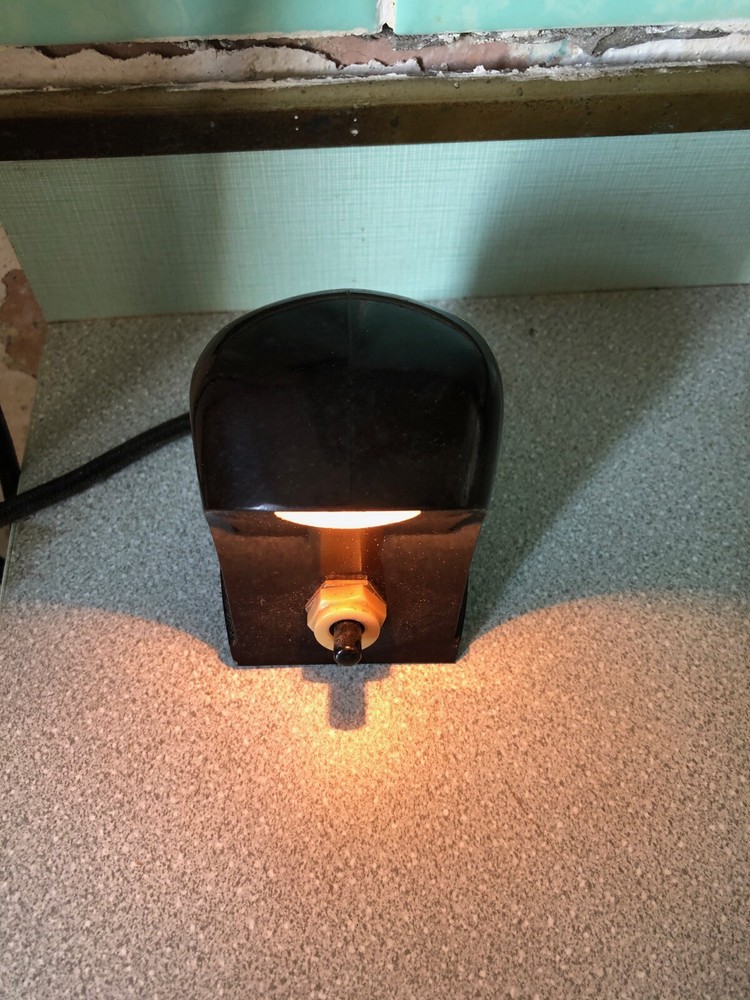 Bakelite microscope light lamp rare antique