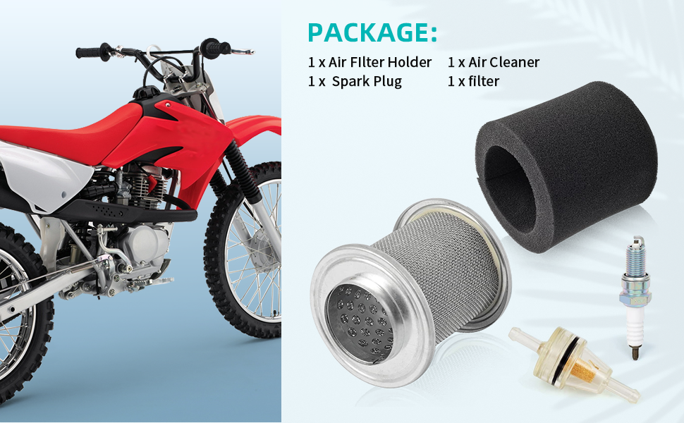 FOR HONDA AIR FILTER CAGE & SPARK PLUG KIT XR100R XR80R TRX90 CRF100F CRF80F NEW