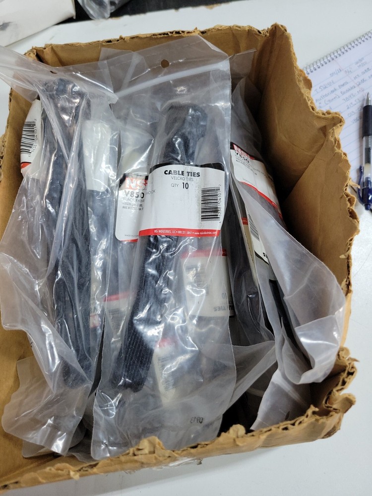 1) New! NSi Hook & Loop 8" 10ct V850 Cable Ties