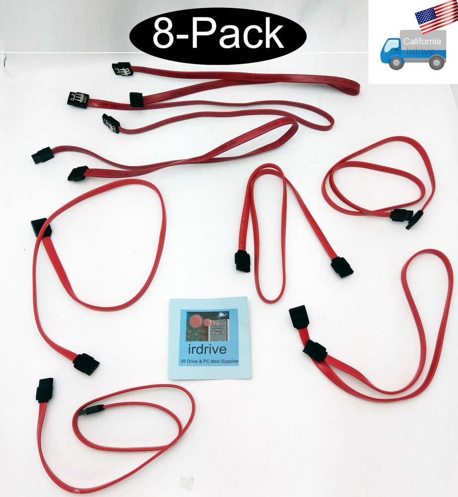 Wholesale Mix Variety 8-Pack: SATA DATA Hard Drive Computer HDD/SSD PC Cables