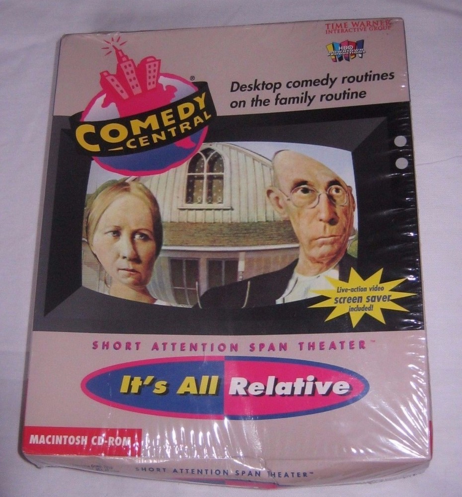New Comedy Central It's All Relative CD-Rom Computer Game Software Macintosh HBO