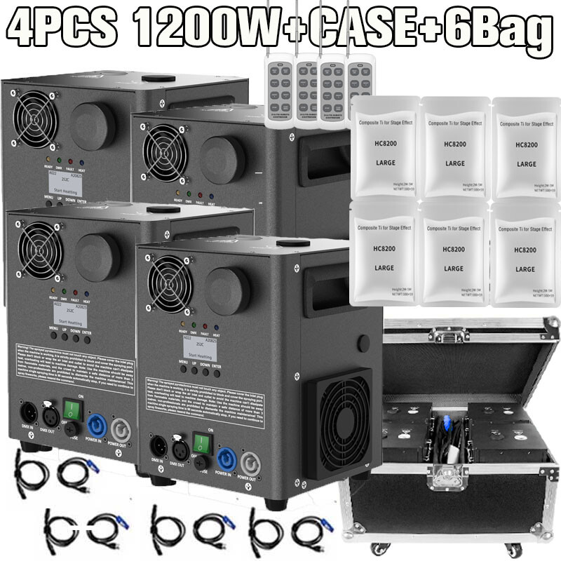 4PCS Large Cold Spark Machine 1200W DMX Stage Firework Machine 6.6-9.8ft Wedding