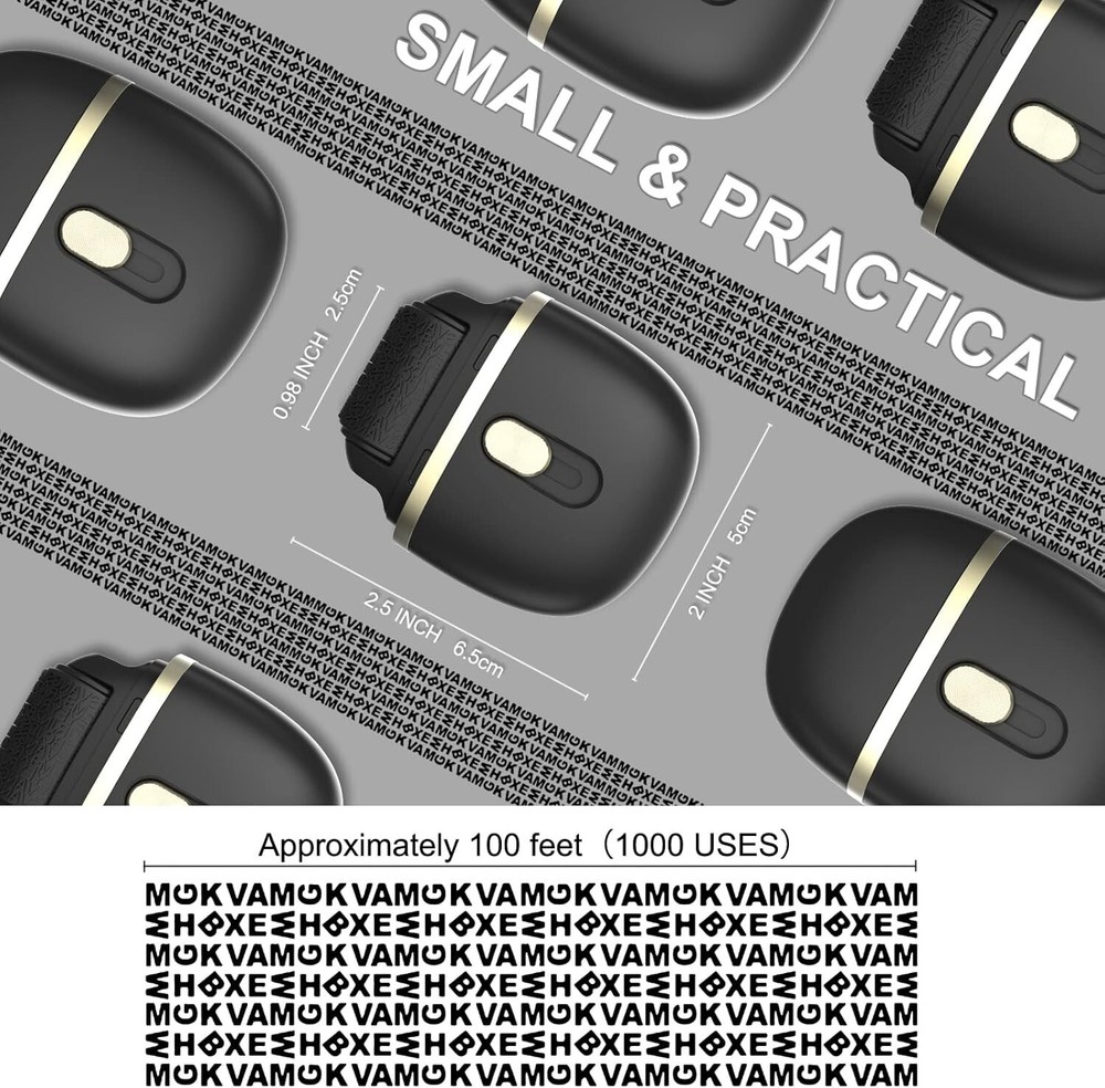 Wide Identity Theft Protection Roller Stamp 2 Pack - Convenient Document Shield
