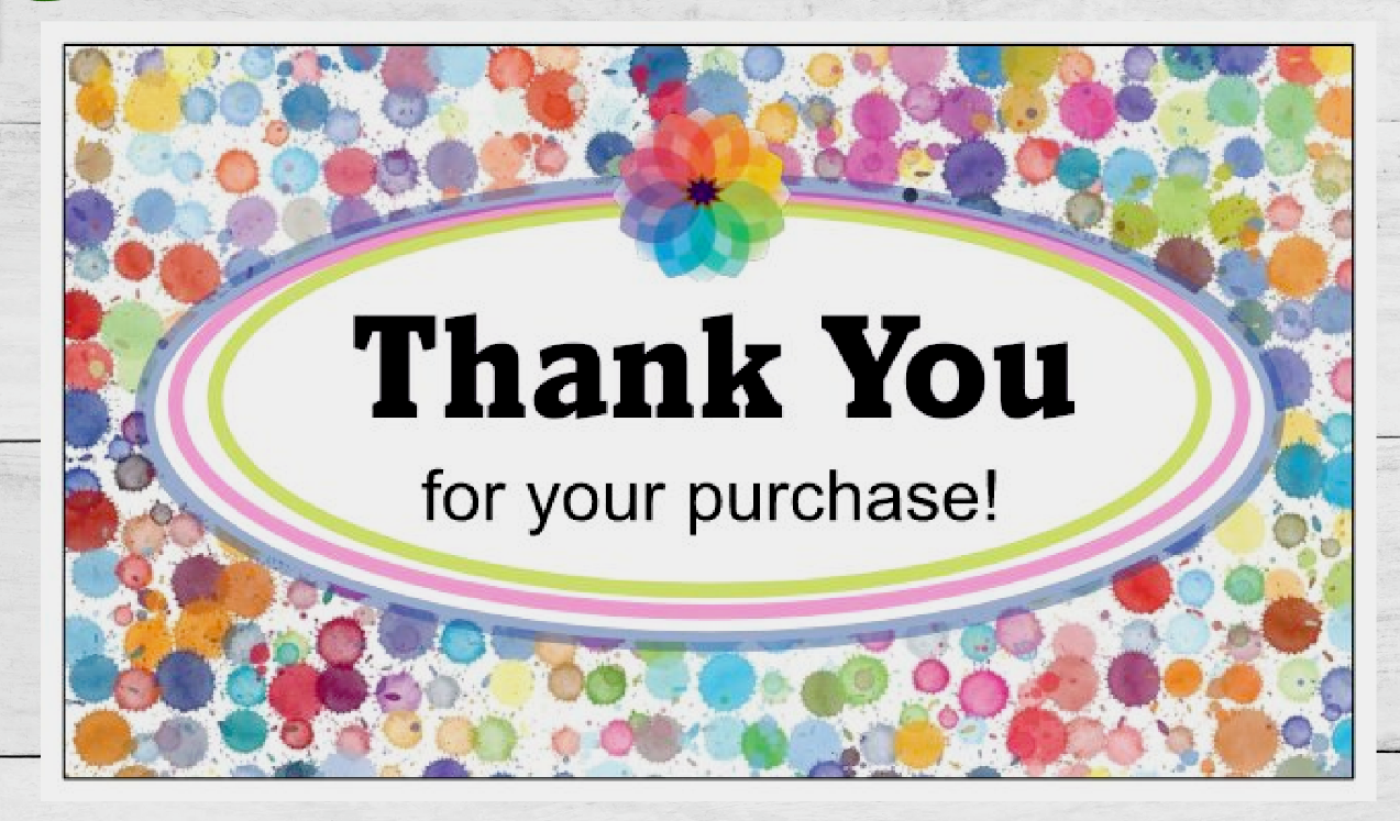 Business Cards, Thank You for Your Purchase Small Business 3.5x2"