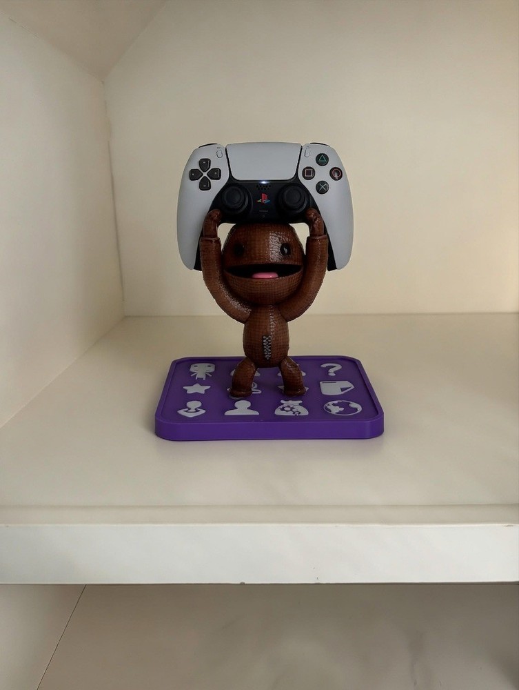 SACKBOY Controller Stand, Pop-It Menu Base - Hand-painted PS4/PS5 Display Holder