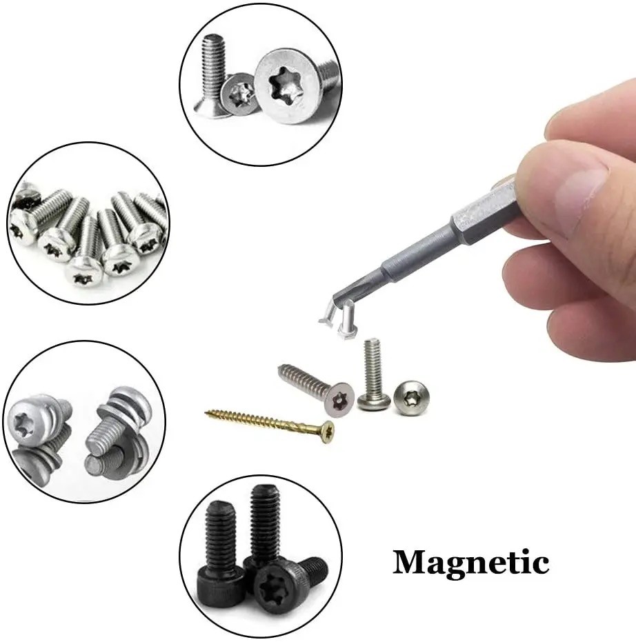 Security Torx Bit Set + Hex Key Allen Bit Set - For Power Drill & Impact Driver