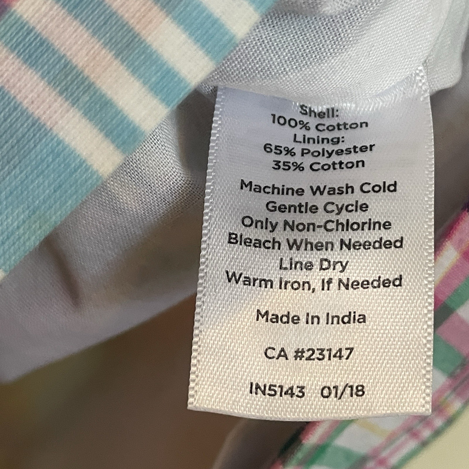 Talbots Madras Plaid Patchwork Skirt Sz 6, Pink Green Blue Pastels, Lined, Zip