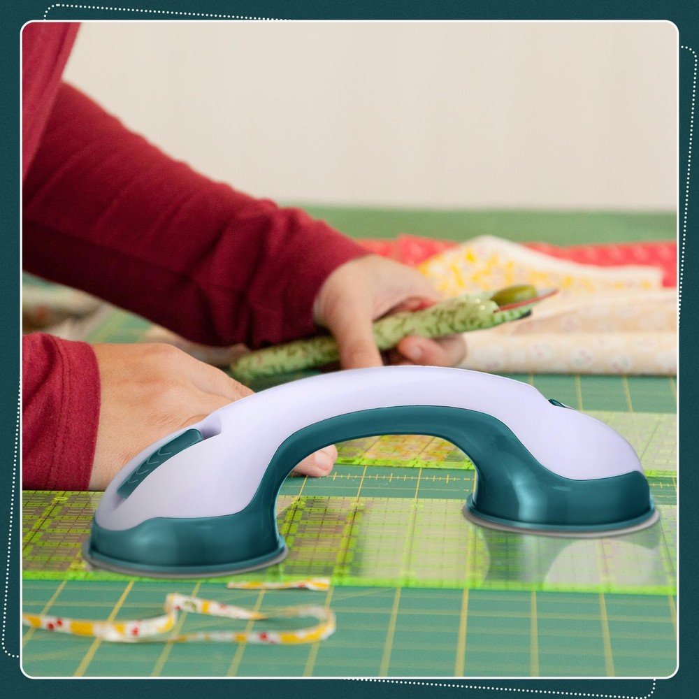 Wonderjune Suction Cup Ruler Handle for Quilting, Patchwork, DIY Sewing Tools