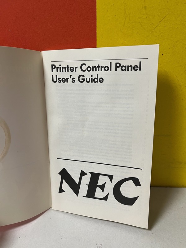 NEC Printer Control Panel User's Guide