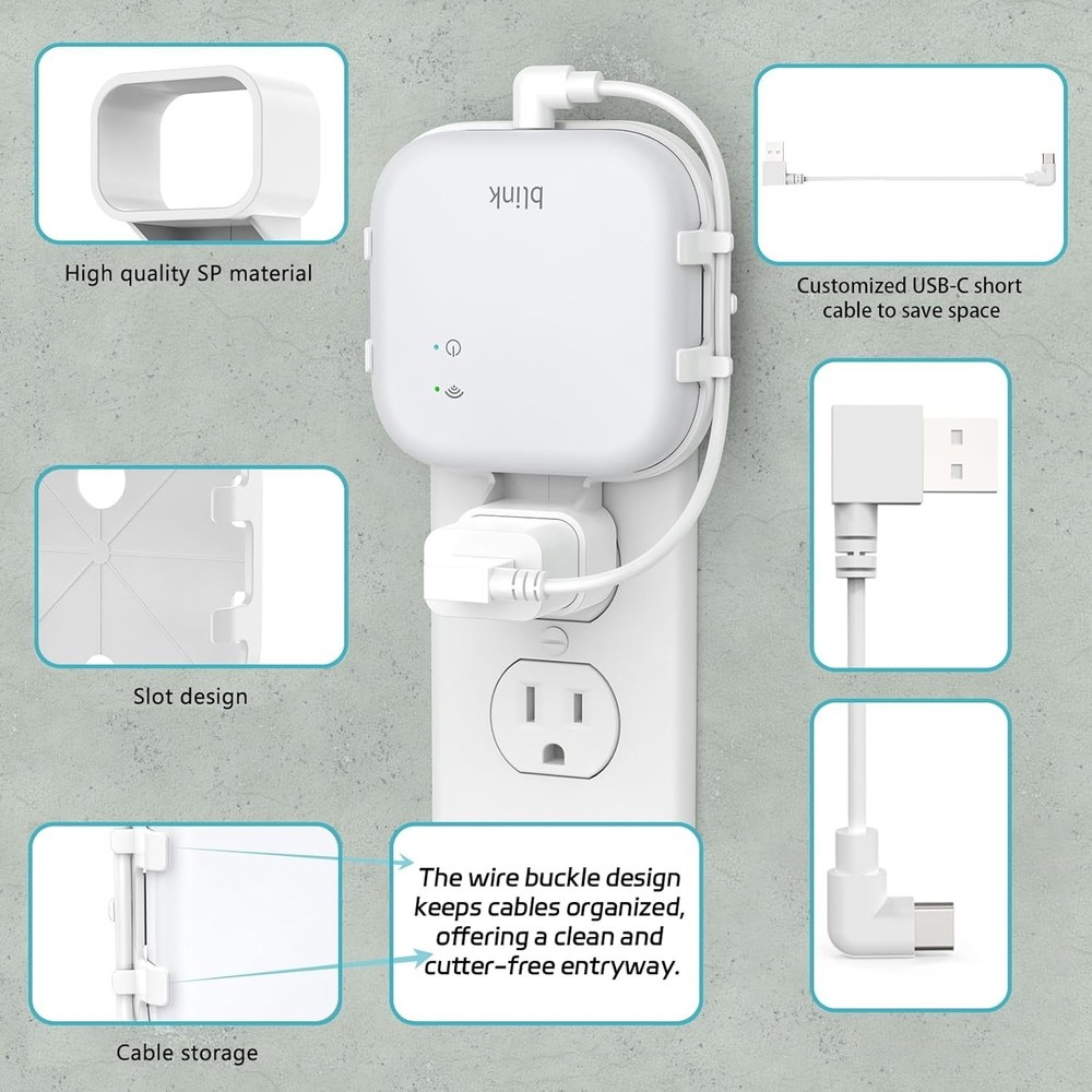 Durable Wall Bracket for Blink Sync Module XR - Screwless & Portable Solution