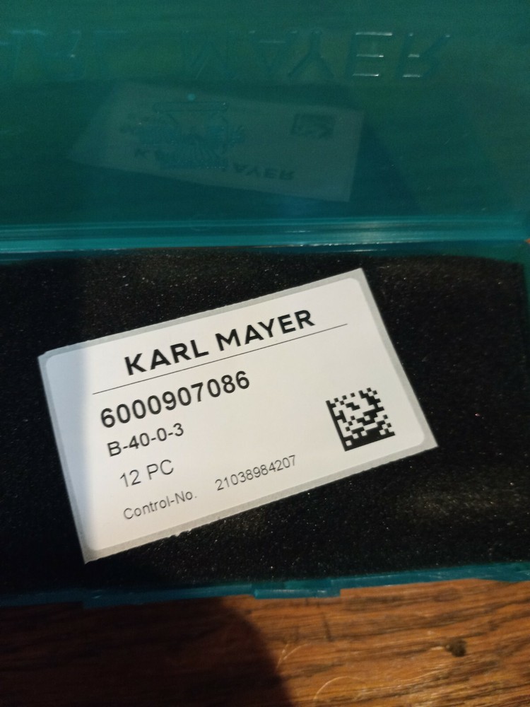 Karl Mayer Warp Knitting Machine Needles B-40-0-3