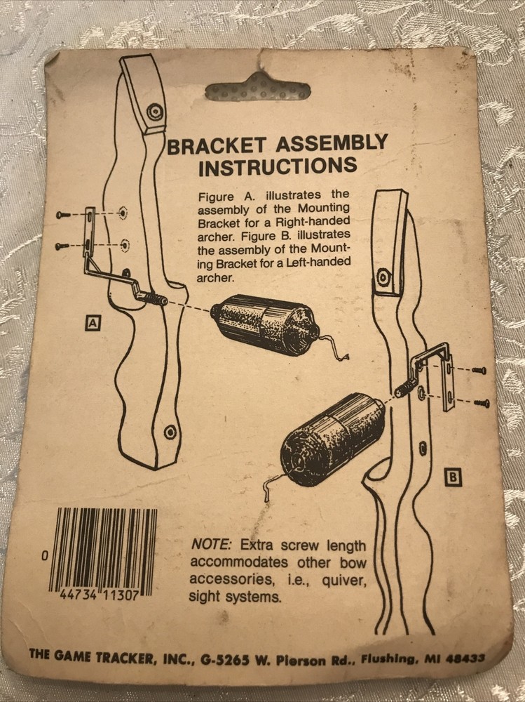 The Game Tracker Mounting Bracket Left Hand NOS New