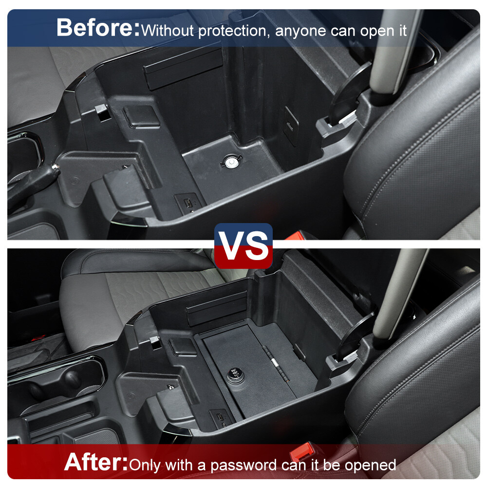Console Armrest Vault Safe Box Lock Fit For Chevrolet Silverado GMC Sierra 2022+